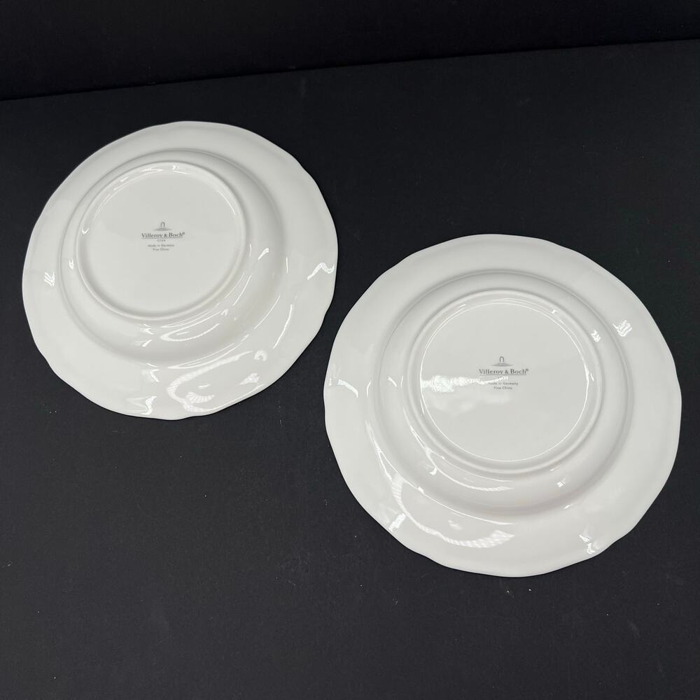 Villeroy & Boch Cottage Fine China Rimmed Soup Bowl Plate. Set of 2 - Picture 6 of 8